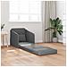 Divano Letto Pieghevole 2-in-1 Grigio Scuro 65x80x83 cm Tessuto - Foto miniatura 3