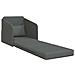 Divano Letto Pieghevole 2-in-1 Grigio Scuro 65x80x83 cm Tessuto - Foto miniatura 4