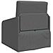 Divano Letto Pieghevole 2-in-1 Grigio Scuro 65x80x83 cm Tessuto - Foto miniatura 7