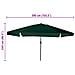 Ombrellone da Giardino  ø395x245 cm Verde - Foto miniatura 6