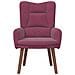 Poltrona Rilassante Wine Red in Velluto - Foto miniatura 4