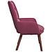 Poltrona Rilassante Wine Red in Velluto - Foto miniatura 5