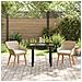 Set da pranzo da giardino Beige in Polyrattan - Foto miniatura 4