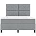 Letto con rete a doghe e materasso grigio chiaro 140x190 cm in tessuto - Foto miniatura 8
