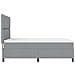 Letto con rete a doghe e materasso grigio chiaro 140x190 cm in tessuto - Foto miniatura 9