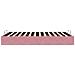 Struttura Letto Pouf senza Materasso Rosa 140x200 cm in Velluto - Foto miniatura 8