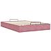 Struttura Letto Pouf senza Materasso Rosa 140x200 cm in Velluto - Foto miniatura 9