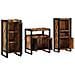Set di mobili per il bagno 3 pcs Legno massello riciclato - Foto miniatura 3