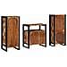 Set di mobili per il bagno 3 pcs Legno massello riciclato - Foto miniatura 8