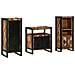 Set di mobili per il bagno 3 pcs Legno massello riciclato - Foto miniatura 9