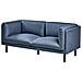 Divano 2 Posti Vorgod Tessuto Blu Scuro - Foto miniatura 3