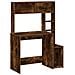 Scrivania Mensole Rovere Fumo 100x45x140 cm Legno Multistrato - Foto miniatura 1