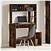 Scrivania Mensole Rovere Fumo 100x45x140 cm Legno Multistrato - Foto miniatura 3
