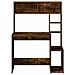 Scrivania Mensole Rovere Fumo 100x45x140 cm Legno Multistrato - Foto miniatura 4