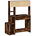 Scrivania Mensole Rovere Fumo 100x45x140 cm Legno Multistrato - Foto miniatura 6