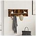 Appendiabiti a muro con lo scaffale Rovere fumo 75 x 16 x 26 cm - Foto miniatura 2