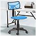 Sedia Girevole 5 Ruote Ufficio Cameretta Scrivania Schienale Ergonomico Celeste - Foto miniatura 2