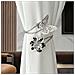 Set Di 2 Fermatenda In Metallo A Forma Di Farfalla E Fiore - Elegante Decorazione Per Finestre Silver - Foto miniatura 3