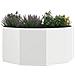 Fioriera Bianco 120 x 120 x 50 cm Acciaio - Foto miniatura 3