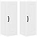 Pensile cucina 2 pcs Bianco 30 x 31 x 80 cm Legno multistrato - Foto miniatura 1