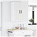 Pensile cucina 2 pcs Bianco 30 x 31 x 80 cm Legno multistrato - Foto miniatura 4