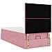 Struttura Letto Pouf con Materassi Rosa 90x190 cm in Velluto - Foto miniatura 9