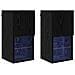 Mobiletti TV a parete 2 pcs Rovere Nero 30,5 x 30 x 60 cm - Foto miniatura 1
