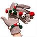 Guanti Caldi Natalizi In Maglia Con Peluche - Guanti Invernali Divertenti Da Donna Con Occhi Grandi Antivento Grey - Foto miniatura 1