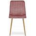 Sedia JEWA - Velluto rosa con gambe color legno x 2 - Foto miniatura 5