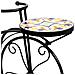 Supporto Bici In Mosaico Multicolore E Ferro Battuto 67x26,5x43h - Foto miniatura 6