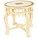 Tavolino In Legno E Metallo Avorio 45x45x52h - Foto miniatura 1