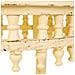 Tavolino In Legno E Metallo Avorio 45x45x52h - Foto miniatura 5