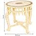Tavolino In Legno E Metallo Avorio 45x45x52h - Foto miniatura 7