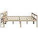 Letto per Anziani con Testiera 200x200 cm Legno Massello Pino - Foto miniatura 5