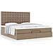 Struttura Letto Pouf con Materasso 160x200 cm Similpelle - Foto miniatura 4