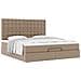 Struttura Letto Pouf con Materasso 160x200 cm Similpelle - Foto miniatura 5