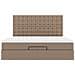 Struttura Letto Pouf con Materasso 160x200 cm Similpelle - Foto miniatura 7