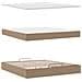 Struttura Letto Pouf con Materasso 160x200 cm Similpelle - Foto miniatura 8