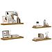 Scaffale da parete 4 pcs Marrone 90 x 23,5 x 4 cm - Foto miniatura 3