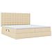 Letto con contenitore e materasso Crema 200 x 200 cm Poliestere - Foto miniatura 5