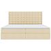 Letto con contenitore e materasso Crema 200 x 200 cm Poliestere - Foto miniatura 7