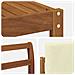 Set di divani da esterno con cuscino 8 pcs Naturale e Crema - Foto miniatura 7