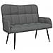 Sofa a Due Posti Grigio scuro 115 x 61 x 87 cm Tessuto - Foto miniatura 1