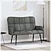 Sofa a Due Posti Grigio scuro 115 x 61 x 87 cm Tessuto - Foto miniatura 2