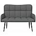 Sofa a Due Posti Grigio scuro 115 x 61 x 87 cm Tessuto - Foto miniatura 4