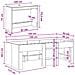 Letto alto per bambini con scrivania Bianco 90 x 190 cm - Foto miniatura 7