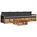 Set di divani da esterno con cuscino 5 pcs Naturale e Antracite - Foto miniatura 1