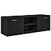 Mobile TV Rovere Nero 120x34x37 cm in Legno Multistrato - Foto miniatura 1