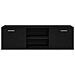 Mobile TV Rovere Nero 120x34x37 cm in Legno Multistrato - Foto miniatura 6
