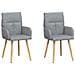 Sedie da pranzo 2 pcs Tessuto Grigio Chiaro 60 x 56 x 96 cm - Foto miniatura 1